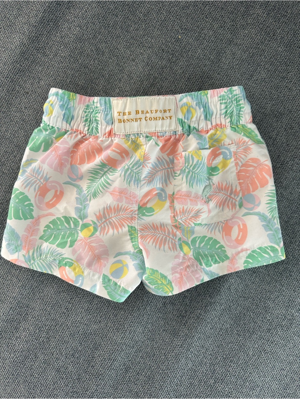 The Beaufort Bonnet Company Pastel Green Pink Yellow Tropical Print Shorts